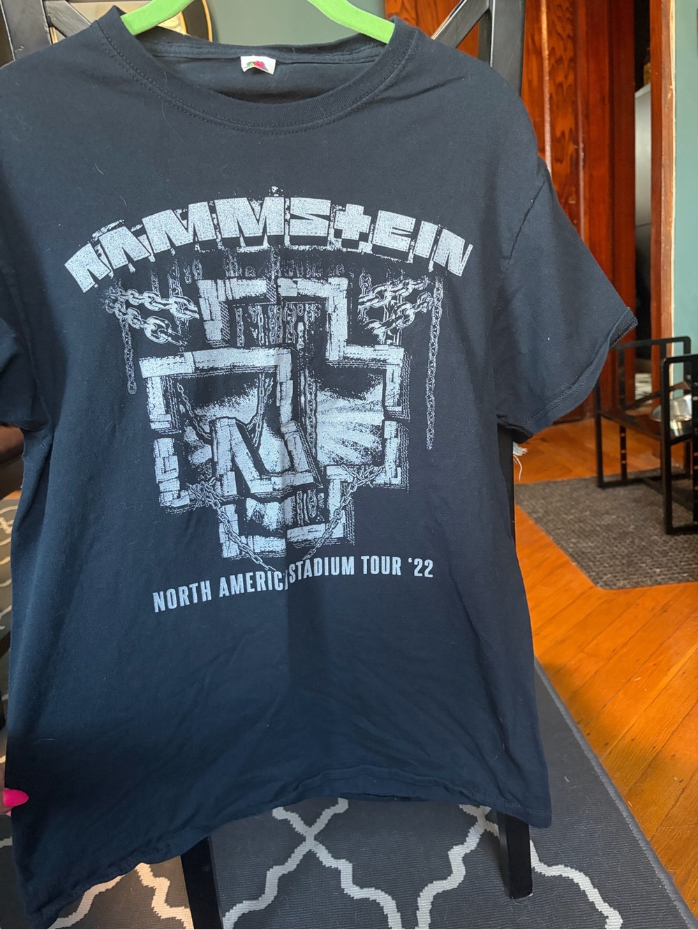 Unisex Rammstein North America Stadium Tour '22 Black Graphic T-Shirt.